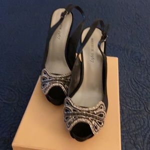 Black formal platform pumps